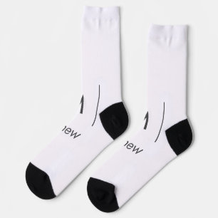 Eenvoudige elegante monogram groomsman man lijnen  sokken