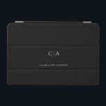Eenvoudige, elegante monogram iPad mini cover<br><div class="desc">Moderne,  eenvoudige,  elegante monogram,  zwart. Bewerk je product over een paar minuten. U kunt het lettertype/de grootte/kleur en de positie wijzigen met "verder personaliseren".</div>