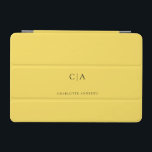 Eenvoudige, elegante monogram iPad mini cover<br><div class="desc">Moderne,  eenvoudige,  elegante monogram,  summeryellow. Bewerk je product over een paar minuten. U kunt het lettertype/de grootte/kleur en de positie wijzigen met "verder personaliseren".</div>