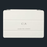 Eenvoudige, elegante monogram iPad mini cover<br><div class="desc">Moderne,  eenvoudige,  elegante monogram,  lightbeige. Bewerk je product over een paar minuten. U kunt het lettertype/de grootte/kleur en de positie wijzigen met "verder personaliseren".</div>