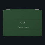 Eenvoudige, elegante monogram iPad mini cover<br><div class="desc">Moderne,  eenvoudige,  elegante monogram,  Groen. Bewerk je product over een paar minuten. U kunt het lettertype/de grootte/kleur en de positie wijzigen met "verder personaliseren".</div>