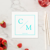 Eenvoudige elegante monogram servet (Insitu)