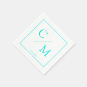 Eenvoudige elegante monogram servet (Hoek)
