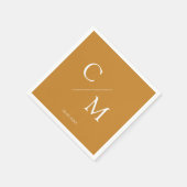 Eenvoudige elegante monogram servet (Hoek)