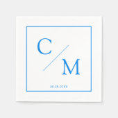 Eenvoudige elegante monogram servet (Voorkant)