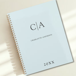 Eenvoudige, elegante monogram-uitnodiging planner