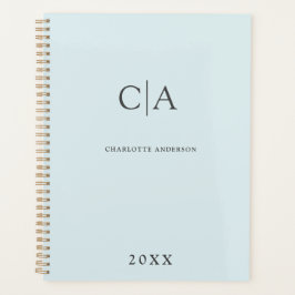 Eenvoudige, elegante monogram-uitnodiging planner