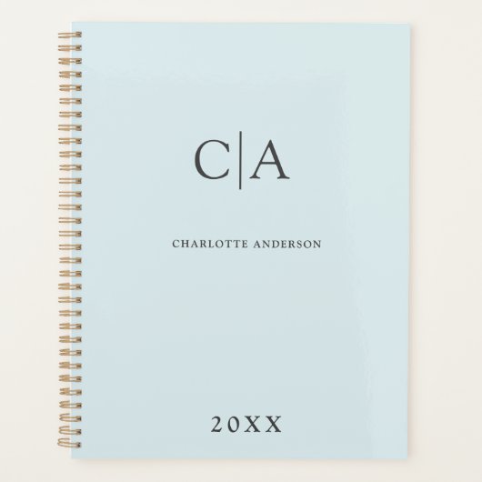 Eenvoudige, elegante monogram-uitnodiging planner (Voorkant)