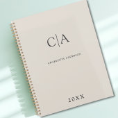 Eenvoudige, elegante monogram-uitnodigingsplanner planner