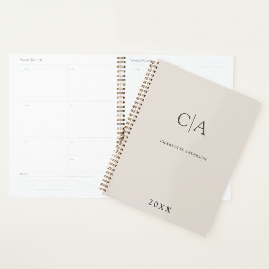 Eenvoudige, elegante monogram-uitnodigingsplanner planner (Display)