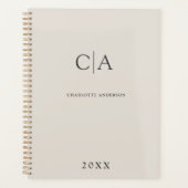 Eenvoudige, elegante monogram-uitnodigingsplanner planner (Voorkant)