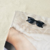 Eenvoudige Elegante Naam Huwelijksreis Handdoek (In situ)