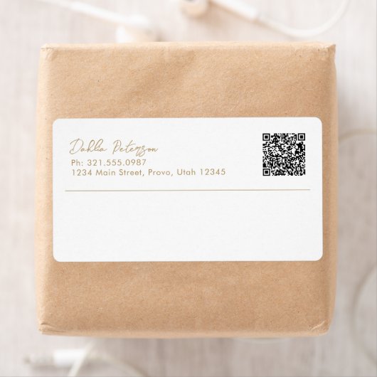 Eenvoudige elegante naam Modern Etiket (Insitu)