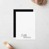 Eenvoudige elegante naam Modern Notitiekaartje (Voorkant / Achterkant in situ)