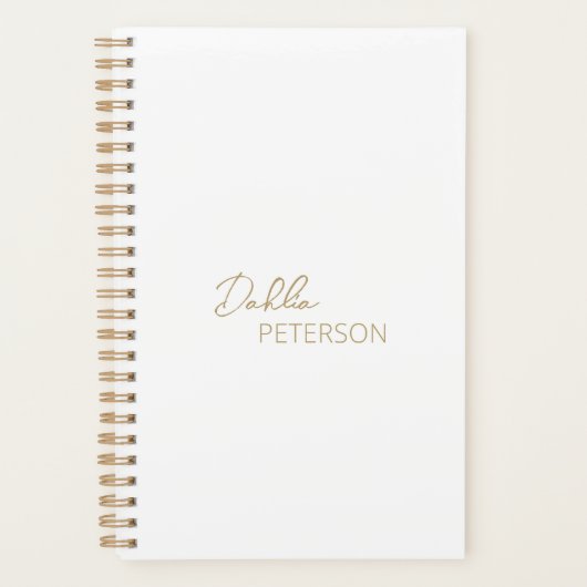 Eenvoudige elegante naam Modern Planner (Voorkant)