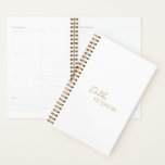 Eenvoudige elegante naam Modern Planner<br><div class="desc">Moderne en professionele faux Gold-planner met een eenvoudig en minimaal ontwerp met jouw naam in een elegant script en een hedendaagse sans serif font.</div>