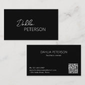 Eenvoudige elegante naam Modern Visitekaartje (Voorkant / Achterkant)