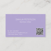 Eenvoudige elegante naam Modern Visitekaartje (Achterkant)