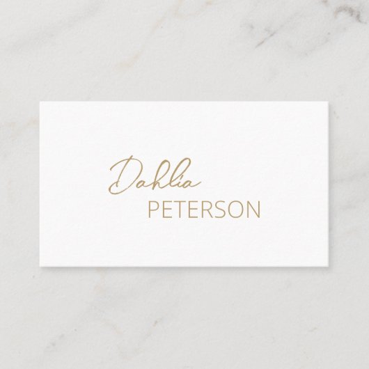 Eenvoudige elegante naam Modern Visitekaartje (Voorkant)