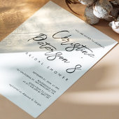 Eenvoudige Elegante Naam Script Bruidsfeest Kaart