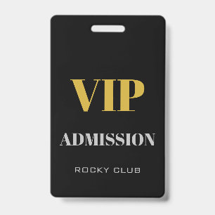 Eenvoudige Elegante Nachtclub VIP-toegangskaart VI Badge
