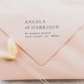 Eenvoudige & Elegante Namen Bruiloft Retouradres Rubberstempel