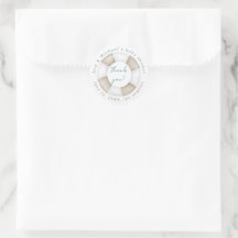 Eenvoudige Elegante Nautilus Baby Shower Bedankt