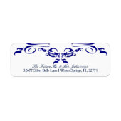Eenvoudige Elegante Navy Blue bruiloft Adresetiket Etiket (Voorkant)