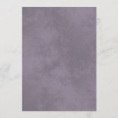 Eenvoudige Elegante Navy Blue & Dusty Paarse bruil Menu (Achterkant)