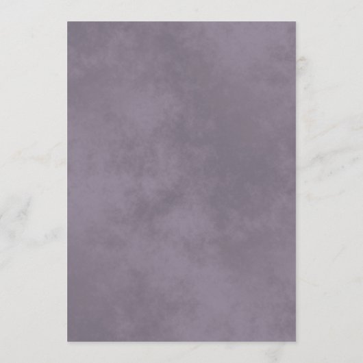 Eenvoudige Elegante Navy Blue & Dusty Paarse bruil Menu (Achterkant)