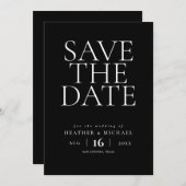 Eenvoudige Elegante Niet-Foto Huwelijk Sla de Datu Save The Date (Voorkant / Achterkant)