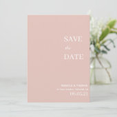 eenvoudige elegante niet-foto save the date (Staand voorkant)