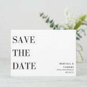 eenvoudige elegante niet-foto slaat de datum op save the date (Staand voorkant)