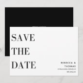 eenvoudige elegante niet-foto slaat de datum op save the date (Voorkant / Achterkant)