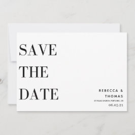 eenvoudige elegante niet-foto slaat de datum op save the date