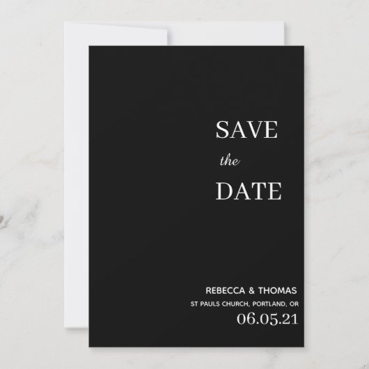 eenvoudige elegante niet-foto slaat de datum op save the date (Voorkant)