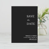 eenvoudige elegante niet-foto slaat de datum op save the date (Staand voorkant)