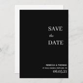 eenvoudige elegante niet-foto slaat de datum op save the date (Voorkant / Achterkant)