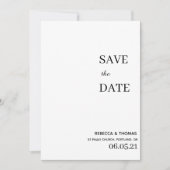 eenvoudige elegante niet-foto slaat de datum op save the date (Voorkant)