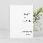 eenvoudige elegante niet-foto slaat de datum op save the date (Staand voorkant)