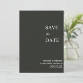 eenvoudige elegante niet-foto slaat de datum op save the date (Staand voorkant)