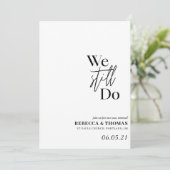 eenvoudige elegante niet-fotografische hernieuwing save the date (Staand voorkant)