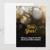 Eenvoudige Elegante Nieuwjaars Wensen Feestdagenkaart (Voorkant / Achterkant)