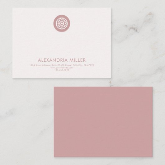 Eenvoudige Elegante Nota Kaart Notitiekaartje (Voorkant / Achterkant)