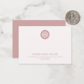 Eenvoudige Elegante Nota Kaart Notitiekaartje (Voorkant / Achterkant in situ)