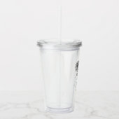 Eenvoudige Elegante november Geboorte Bloem Script Acryl Drinkbeker (Rechts)