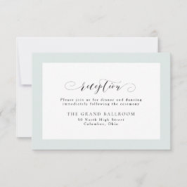 Eenvoudige elegante ontvangstkaart kaart