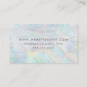 Eenvoudige Elegante Opal Wedding Planner Visitekaa Visitekaartje (Achterkant)