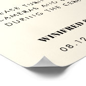 Eenvoudige elegante open zitting Unplugged ceremon Poster (Hoek)