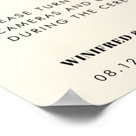 Eenvoudige elegante open zitting Unplugged ceremon Poster (Hoek)